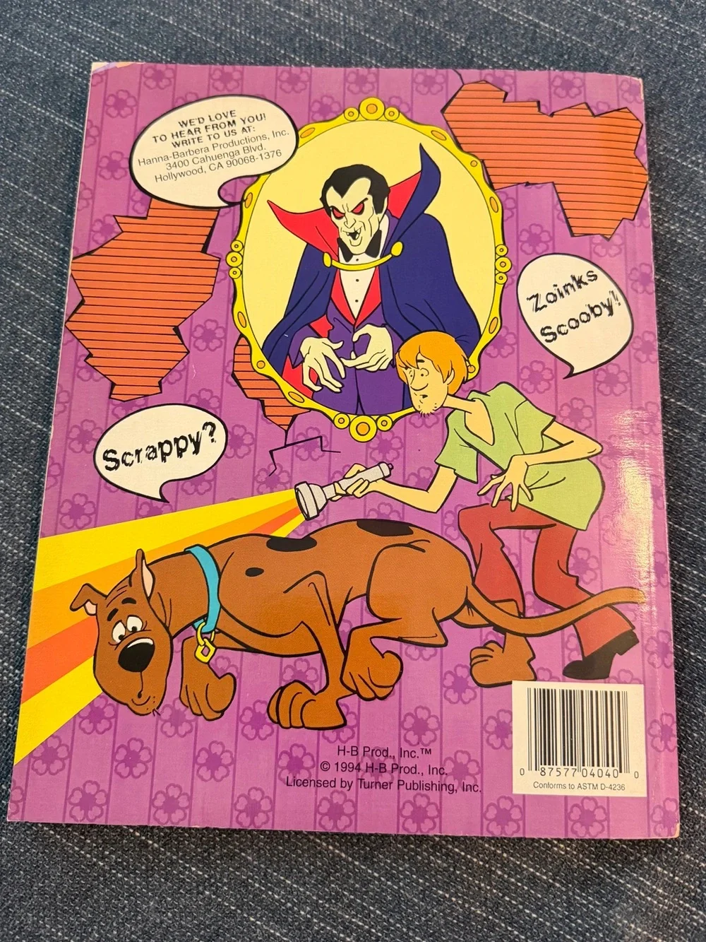 Vintage 1994 Scooby Doo Jumbo Coloring Activity Book Hanna Barbera